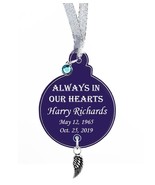 Christmas Bulb Angel Wing Urn Ornament - Free Engraving &amp; Birthstone - $40.96 CAD