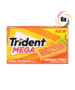 4x Packs Trident Mega Tropical Twist Flavor Sugar Free Gum | 10 Sticks P... - $19.16 CAD