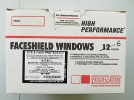 Fibre-Metal Face Shield Window 4178CL. Open Box Of 6 - $36.34