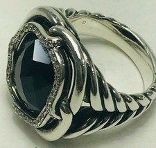 Authenticity Guarantee 
David Yurman - Labyrinth Silver Cushion Black Onyx Ro... - £1,358.86 GBP