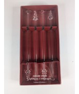 Pier 1 Clear Glass Holiday Christmas Tree Swizzle Stir Sticks ~ 4 Pack - $244.83 MXN