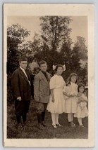 RPPC Edwardian Children Boys Girls With Antique Dolls Real Photo Postcard M28 - $17.95