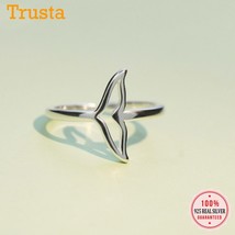 Trusta 2021 New 100% 925 Sterling Silver Jewelry Rings Size 5 6 7 8 9 Stuff Tail - £14.97 GBP