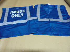 7 Lot ASN Blue/Silver Mesh &quot;Inside Only&quot; Reflective Velcro Breakaway Safety Vest - £29.88 GBP