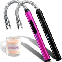 2 Pack Candle Lighter For Camping Grill Family Home Use Usb Rechargeable Safety - £21.46 GBP