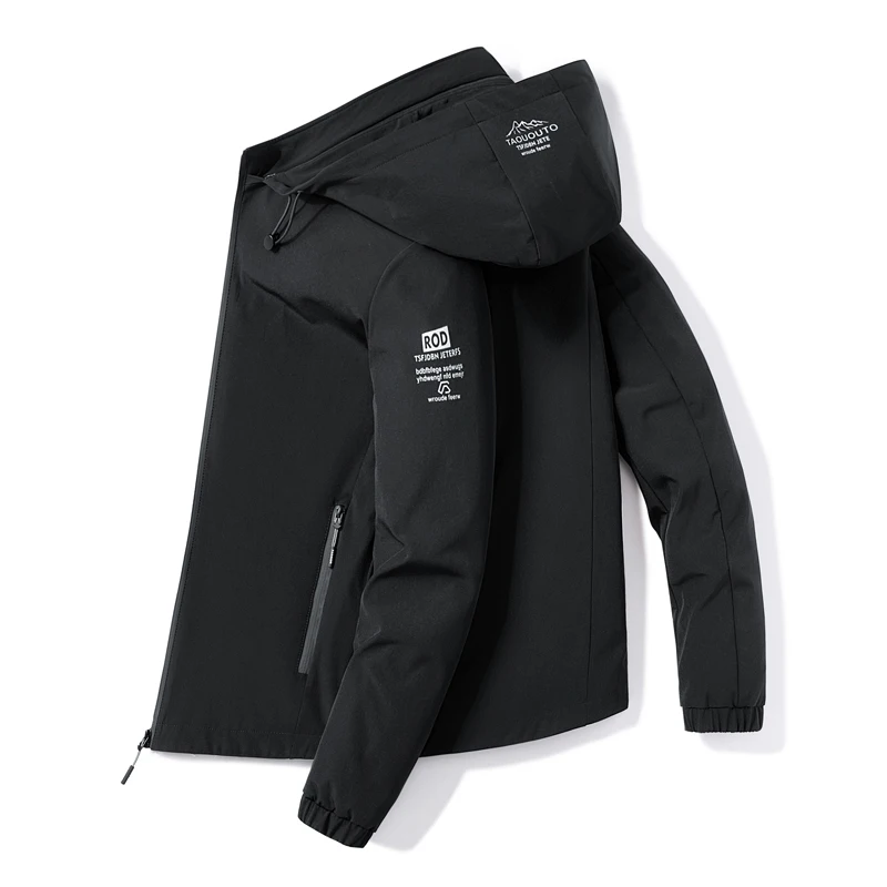 Spring  Men&#39;s Bomber Jacket Casual Hooded Jacket Coats Mens Streetwear  Fashion  - £187.78 GBP