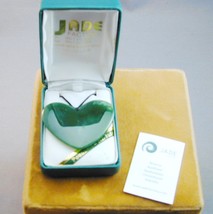 New Pounamu New Zealand Jade Heart Necklace Nib Huge - £97.78 GBP