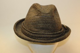 Vintage Country Gentleman Grey/Brown Trilby Fedora Hat Cap Men&#39;s Medium USA - £13.23 GBP