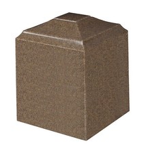 Small/Keepsake 45 Cubic Inch Brown Walnut Cultured Granite Cremation Urn for Ash - £153.46 GBP