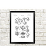 CUBO DI RUBIK Cubo Stampa: Puzzle Vernice Blueprint Poster - £4.23 GBP+