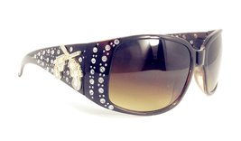 Texas West Women&#39;s Sunglasses With Bling Rhinestone UV 400 PC Lens in Multi Conc - £14.20 GBP