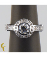 2.00 Karat Rund Brillant Diamant Halo 14k Weiss Gold Verlobungsring Größ... - $13,230.67 CAD