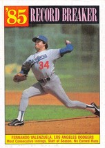 1986 Topps #207 Fernando Valenzuela Los Angeles Dodgers ⚾ - £0.69 GBP