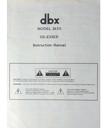 dbx Model 263X De-ESSER Module Original Owner&#39;s Manual Booklet. - $34.74 CAD