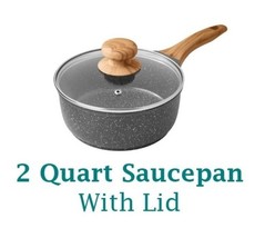 Pioneer Woman ~ Charcoal Speckle ~ 2 Quart Saucepan w/Lid ~ Nonstick Coa... - $838.10 MXN