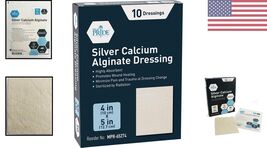 Highly Absorbent 4" x 5" Alginate Wound Dressing Pads - Silver Calcium, ... - $39.04