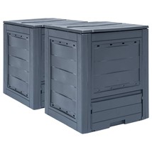 vidaXL Grey Square Garden Composter 137 Gal UV-Resistant Large Outdoor Waste - $3,721.94 MXN