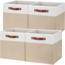 Temary Fabric Storage Cubes (12-Inch Cube Storage Bins, 4-Pack,, And Nurseries - £36.62 GBP