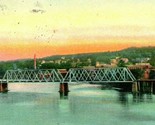 Vtg Postcard 1906 View from Derby Bridge - Derby CT - $5.31