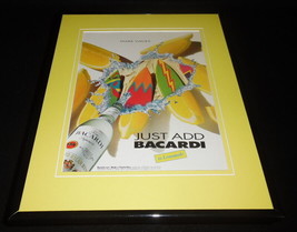 1993 Bacardi &amp; Lemonade Framed 11x14 ORIGINAL Vintage Advertisement - $34.64