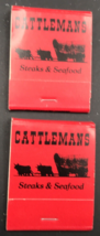 2 Cattlemans Steaks Seafood Restaurant Matchbook Las Cruces NM Full 20 Unstruck - £7.43 GBP