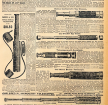 1969 Telescopes Spy Glass 1901 Repro Advertisement Sears Outdoor Supply ... - $28.07 CAD