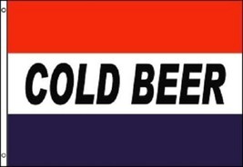 COLD BEER Flag Bar Advertising Banner Party Pennant Store Sign 3x5 100D - £12.80 GBP