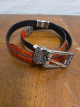 Brighton 44002 Black &amp; Red Croc Leather Reversible Belt Size M/L 32 - $22.95