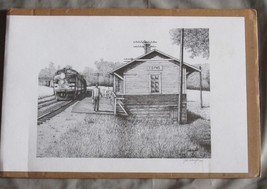 Railroad Artwork :John Cartwright Pencil Sketch Signed Copas Depot MN Soo Line  - £12.01 GBP