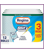 Regina Blitz Kitchen Roll – 12 Rolls, 3-Ply, Extra Large Sheets, Streak-... - €27,89 EUR