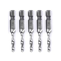 5Pcs Combination Drill Tap Bit Set Screw Tapping Hex Shank Hss, 4.2Mm - $30.99