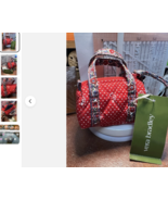 Vera Bradley Original Duffel Bag Charm Keychain Coin Purse Dotty Floral - $31.47