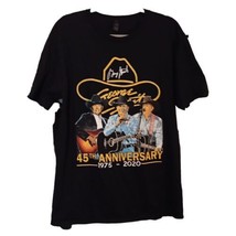 George Strait Concert 45th Anniversary Black Graphic 2 Sided TShirt Size L Anvil - £10.58 GBP