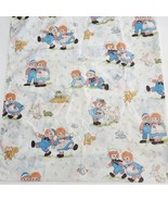VINTAGE 1970&#39;s RAGGEDY ANN + ANDY TWIN SIZED FLAT SHEET W/ SOME FLAWS - £21.66 GBP