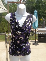 Nwot Calvin Klein Purple&amp;Black Knit Dip Top M - $17.99