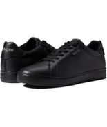 Coach Lowline Lowtop Black Grey Leather Lace Up Casual Sneakers Men&#39;s 10... - $2,035.49 MXN