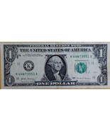 US$1 Fancy Serial Number 2017 Over Inked #4 - $55.30 MXN
