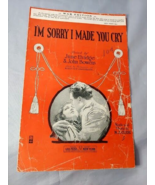 WWI 1918 War Edition Sheet Music Im Sorry I Made You Cry  - £7.75 GBP