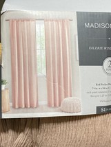 Madison Park Valerie Window Panel Pair BLUSH PINK Light Filtering Rod Po... - £38.93 GBP