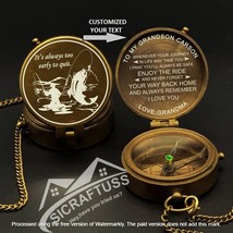 Personalized Brass Compass - To My Son Brass Compass - Hiking Brass Comp... - £19.38 GBP+
