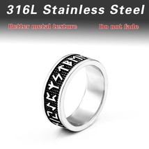Beier 316L Stainless Steel nose viking Amulet rune words Odin &#39;s Symbol for men  - £8.34 GBP