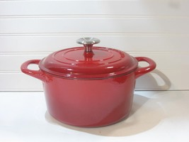 New Tramontina Enameled Cast Iron Dutch Oven 3.5 Qt Red - Perfect - £39.14 GBP