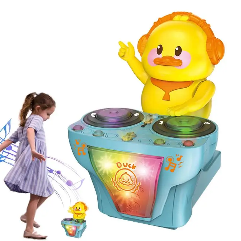 Cute Small Yellow Duck Disc DJ Singing Dancing Duck With Light And Sound Early - £19.20 GBP+
