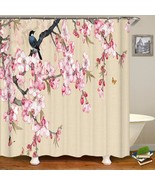 New Rare Chinese Style Flower and Birds Tree Shower Curtain Waterproof B... - £18.31 GBP+