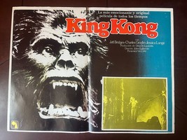 Vintage Mexican King Kong Horror Lobby Card Jessica Lange Jeff Bridges 1... - $28.04