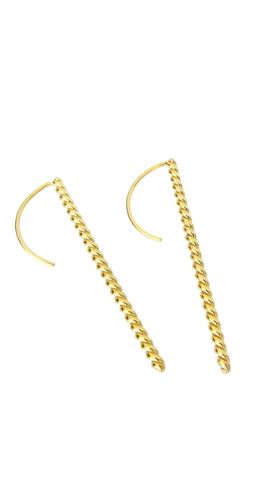 Jessica Elliot women's layla long twist earrings in Vermeil - size One Size