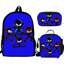 3pcs/Set Backpack NINJA KIDZ backpack Shoulder Bags 3D Print School Bag Mochilas - £61.03 GBP