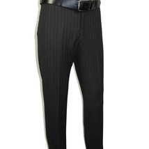 Men Suit BERLUSCONI Italian Wool 180's Pin Stripe One Button Peak UGS95-4 Black image 11