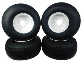 Wheel And Tire Combo 18X8.5-8 Golf Cart Tire With White 4/4 Rim 4 Pack - £283.67 GBP