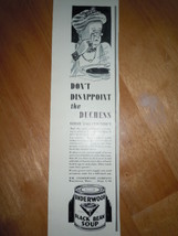 Vintage Underwood Black Bean Soup Cartoon Print Magazine Advertisement 1937 - £3.90 GBP